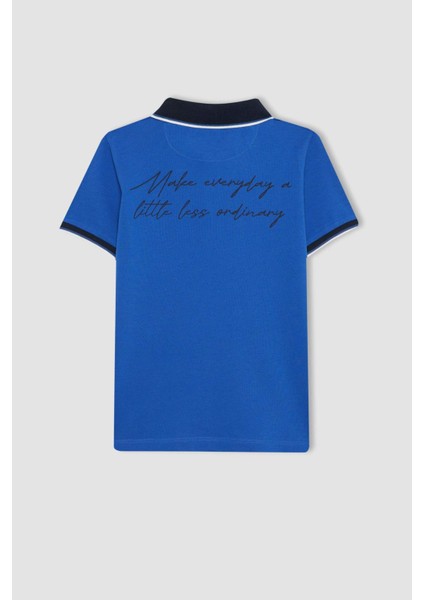 Erkek Çocuk Polo Yaka Pike Kısa Kollu Tişört B6830A824SM