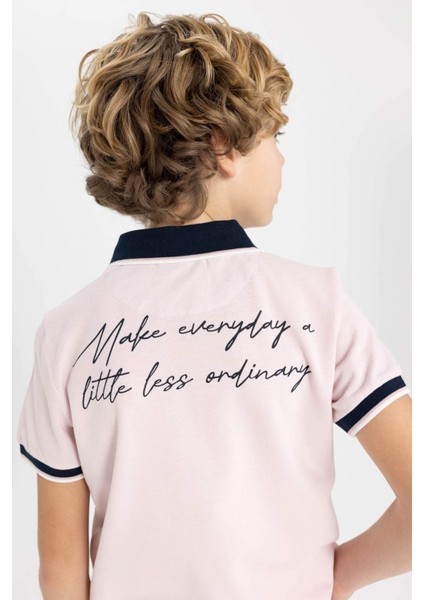 Erkek Çocuk Pike Kısa Kollu Polo Tişört B6830A824SM