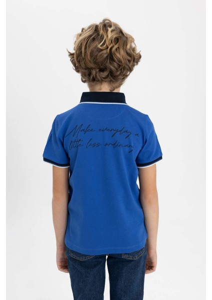 Erkek Çocuk Polo Yaka Pike Kısa Kollu Tişört B6830A824SM