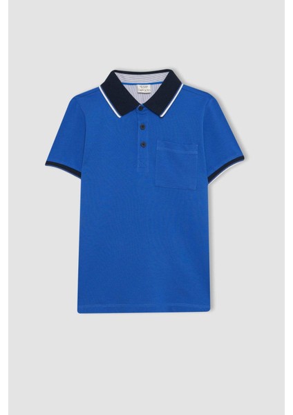 Erkek Çocuk Polo Yaka Pike Kısa Kollu Tişört B6830A824SM