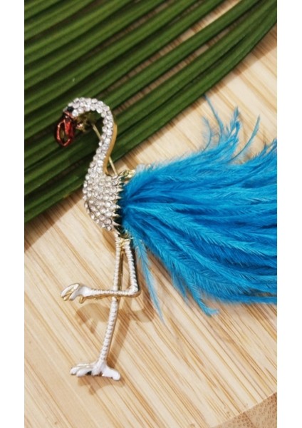 Tavus Kuşu Figürlü Broş