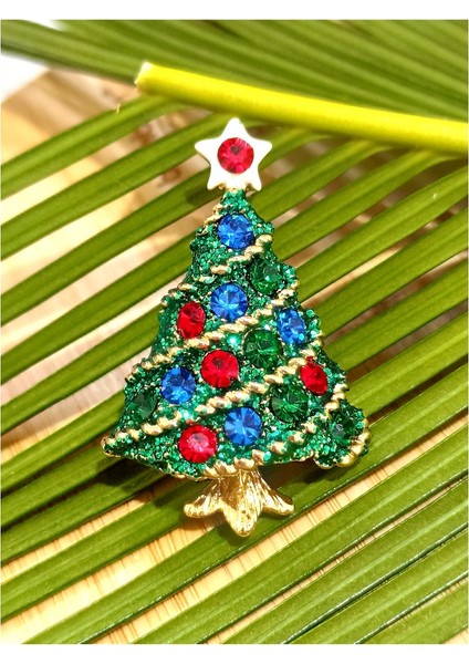 Yılbaşı Ağacı Figürlü Broş