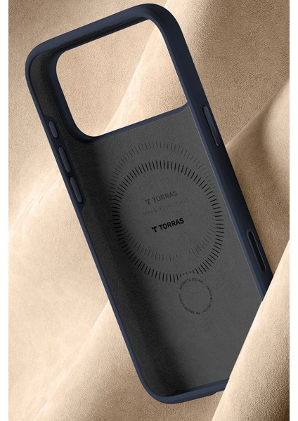 Apple iPhone 17 Pro O Stand Spin Silicone Serisi Magsafe Kılıf - Lacivert