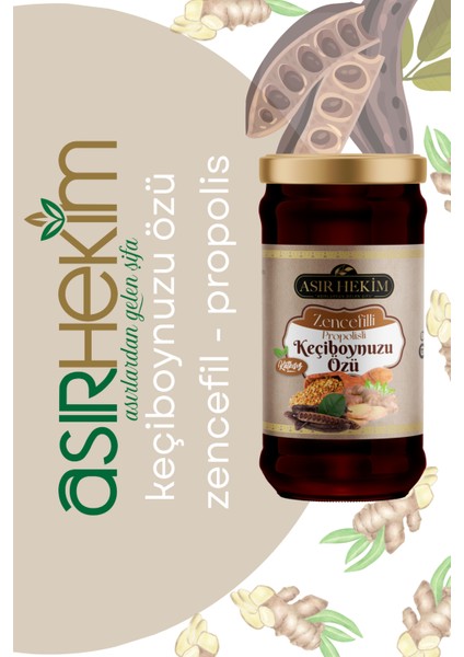 Doğal Zencefilli Propolisli Keçiboynuzu Özü 640 gr