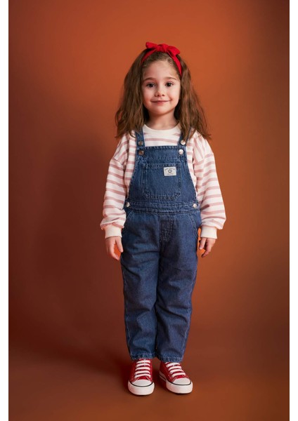 Kız Bebek Jean Salopet Tulum B8227A524SP