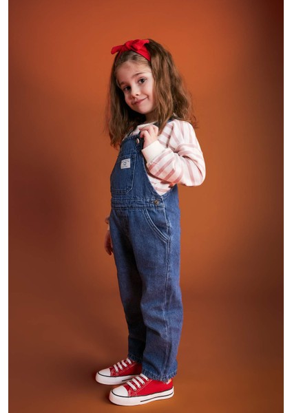 Kız Bebek Jean Salopet Tulum B8227A524SP