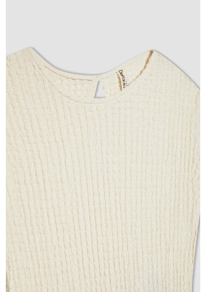 Kız Çocuk Kısa Kollu Uzun Tulum B4637A824SM