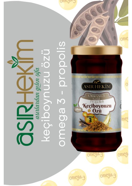 Doğal Omega 3 Katkılı Propolisli Keçiboynuzu Özü 640 gr
