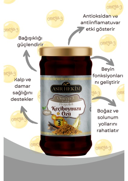 Doğal Omega 3 Katkılı Propolisli Keçiboynuzu Özü 640 gr fiyatları