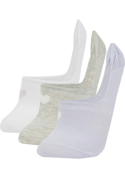Kadın 3'lü Pamuklu Babet Çorap B6063AXNS