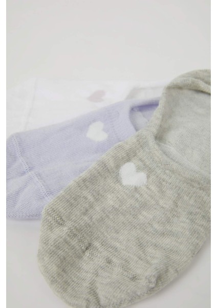 Kadın 3'lü Pamuklu Babet Çorap B6063AXNS