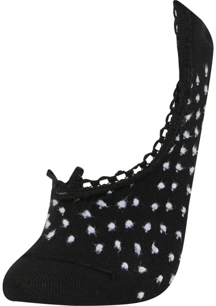 Kadın Aplike 3'lü Pamuklu Babet Çorap B8448AXNS