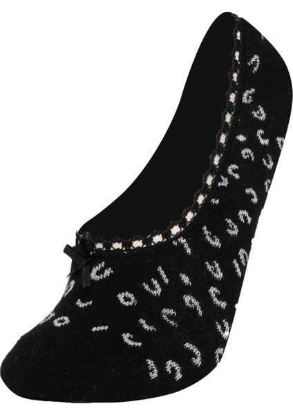 Kadın Aplike 3'lü Pamuklu Babet Çorap B8441AXNS