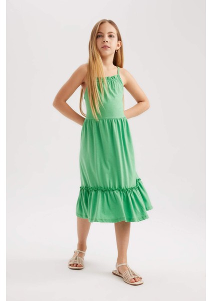 Kız Çocuk Askılı Elbise B4466A824SM