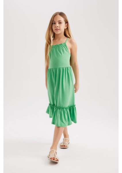 Kız Çocuk Askılı Elbise B4466A824SM