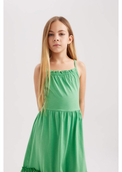 Kız Çocuk Askılı Elbise B4466A824SM