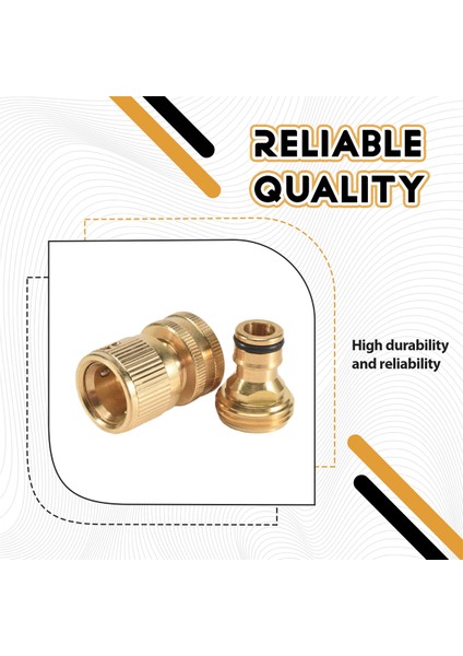 Bahçe Hortumu Hızlı Konektör Katı Pirinç, 3/4 Inç Gt Iplik Takma Sızdırmaz Su Hortumu Kadın ve Erkek Adaptör (4 Set) (Yurt Dışından) indirimleri