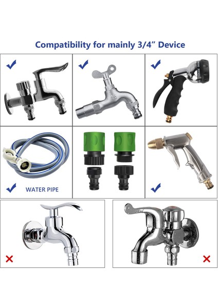 Bahçe Hızlı Bağlantı Serbest Bırakma Su Hortum Bağlantıları Plastik Konektörler, Erkek ve Kadın 3/4 Inç Gt 30 Pcs (Yurt Dışından) modelleri