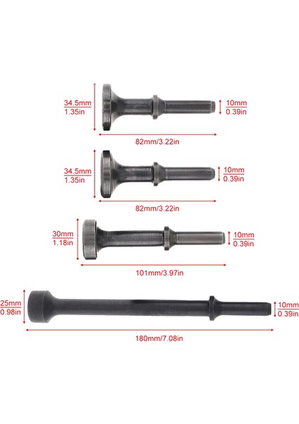 4pc Hava Hammer Kafa Hava Kepçesi Sabit Çelik Katı Etkisi Katı Etkisi Çekiç Kafası Destek Pnömatik Aracı Engelleme / Paslama Çıkarma (Yurt Dışından) fiyatları