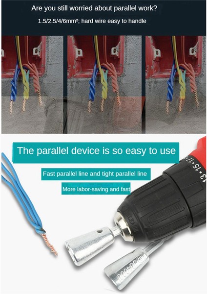 2x Elektrikçi Twist Birleştirme Teli Paralellik Cihaz Terminali Elektrikli Matkaplar Için Hızlı Bağlayıcı (Yurt Dışından) modelleri