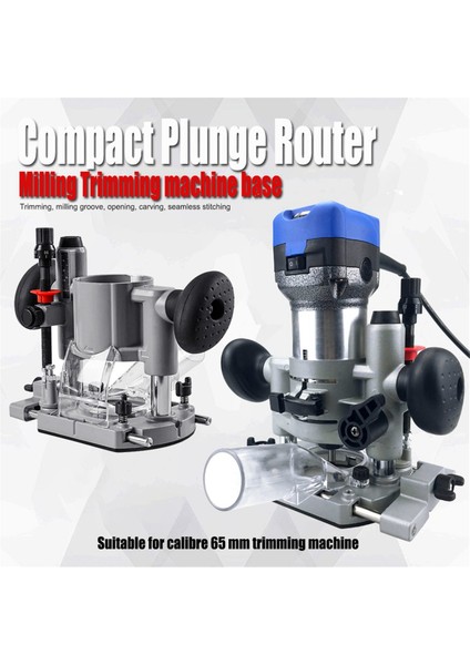 Kompakt Dalma Yönlendirici Freze Kesme Makinesi Tabanı Kalibre 65MM Kırpma Makinesi Güç Alet Aksesuarları Için Uygun (Yurt Dışından) fırsatları
