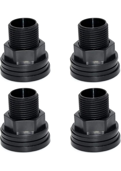 Pvc Bulkhead Fitting Çift Dişli Bulk Başlıklı Su Deposu Konnektörü Yağmur Fıçıları Akvaryumları Su Tankları Küvetler Havuzlar (Yurt Dışından)