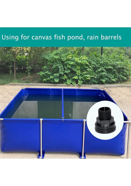 Pvc Bulkhead Fitting Çift Dişli Bulk Başlıklı Su Deposu Konnektörü Yağmur Fıçıları Akvaryumları Su Tankları Küvetler Havuzlar (Yurt Dışından) fiyatları