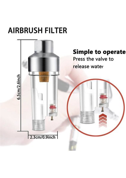 Airbrush Aracı Sıralı Hava Filtresi ve Yağ Suyu Ayırıcı Airbrush ve Hortumlar Için 1/8 Inç Dişi Dişli (Yurt Dışından) modelleri