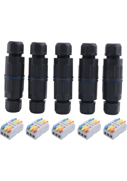 5pcs IP68 Su Geçirmez Bağlantı Kutusu, 3.5-10MM Tel Aralığı (Ac 250V, 16A) Için Dış Mekan Elektrik Kablo Konnektörü 4 Pin (Yurt Dışından)