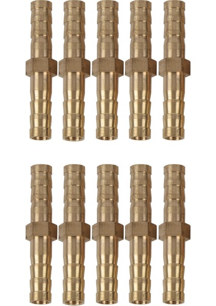 10PCS 6mm Iç Çaplı Hava Gazı Düz Hortum Boru Barb Kuplör Konnektörü (Yurt Dışından)