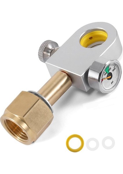 Co2 Dolunma Adaptörü Duo, Art, Terra Hızlı Bağlantı Co2 Silindiri W21.8-14 Co2 Şişe Için 3000PSI Basınç Göstergesi (Yurt Dışından)
