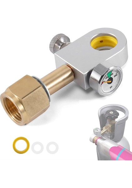 Co2 Dolunma Adaptörü Duo, Art, Terra Hızlı Bağlantı Co2 Silindiri W21.8-14 Co2 Şişe Için 3000PSI Basınç Göstergesi (Yurt Dışından) fiyatları