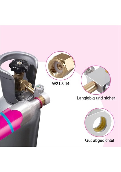 Co2 Dolunma Adaptörü Duo, Art, Terra Hızlı Bağlantı Co2 Silindiri W21.8-14 Co2 Şişe Için 3000PSI Basınç Göstergesi (Yurt Dışından) fırsatları