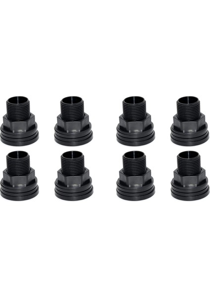 2x Pvc Bulkhead Fitting Çift Dişli Bulk Başlıklı Su Deposu Konnektörü Yağmur Fıçıları Akvaryumları Su Tankları Küvetler Havuzlar (Yurt Dışından)