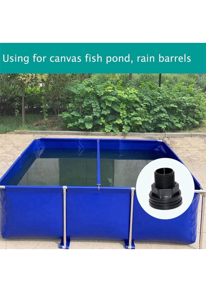 2x Pvc Bulkhead Fitting Çift Dişli Bulk Başlıklı Su Deposu Konnektörü Yağmur Fıçıları Akvaryumları Su Tankları Küvetler Havuzlar (Yurt Dışından) fiyatları