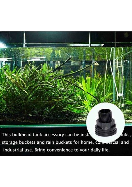 2x Pvc Bulkhead Fitting Çift Dişli Bulk Başlıklı Su Deposu Konnektörü Yağmur Fıçıları Akvaryumları Su Tankları Küvetler Havuzlar (Yurt Dışından) indirimleri