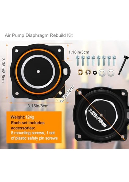 Hi Blow HP60/ Hp-80 Havalandırıcılarla Uyumlu Hava Pompası Yeniden Oluşturma Kiti 4 Diyafram, Vida ve Güvenlik Pimleri Içerir (Yurt Dışından) fiyatları