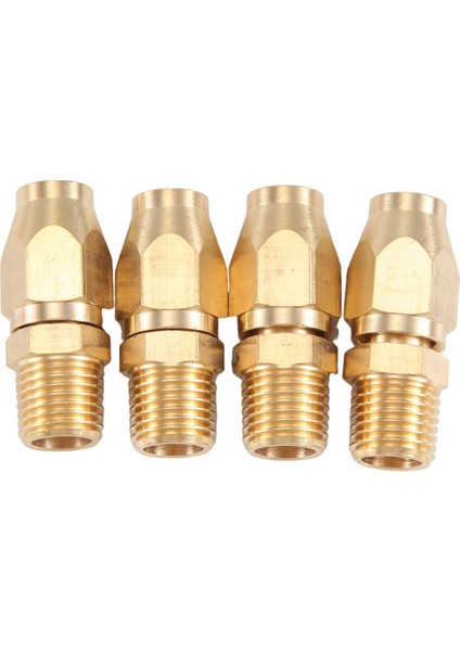 1/4 Inçlik Kimlik Hortumu Için 4pcs Pirinç Pnömatik Replasman Montajı x 1/4 Inç Npt Sert, Katı Pirinç Yeniden Kullanılabilir Hava Hortumu Ekleyici (Yurt Dışından)