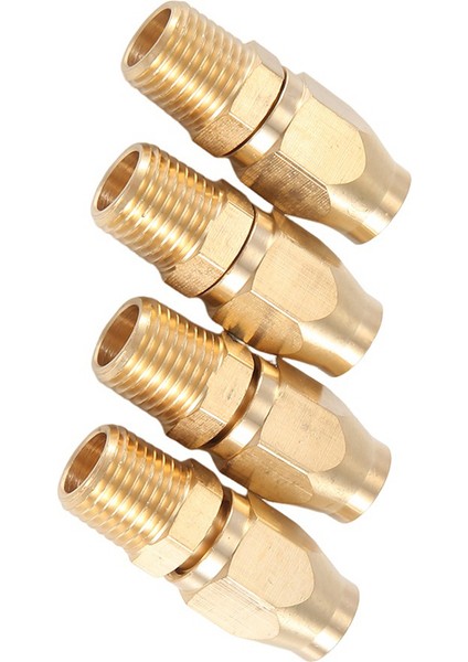 1/4 Inçlik Kimlik Hortumu Için 4pcs Pirinç Pnömatik Replasman Montajı x 1/4 Inç Npt Sert, Katı Pirinç Yeniden Kullanılabilir Hava Hortumu Ekleyici (Yurt Dışından) modelleri