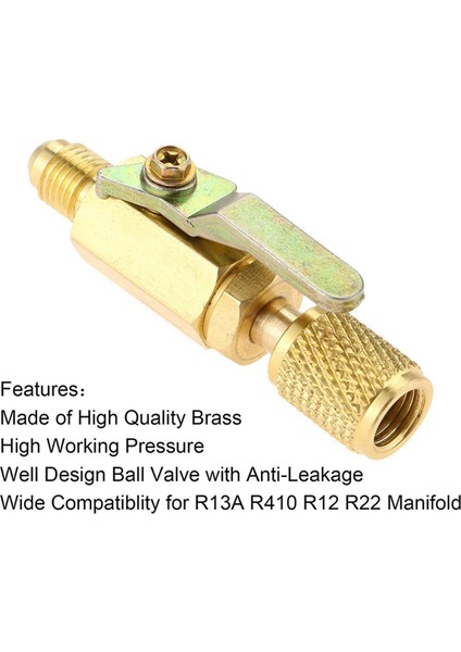 R134A Soğutucu Akışı Için 2x Klima Bilyalı Valf 1/4 Inç Sae Adaptörü ve 1/4 Inç Vanalar Çekirdek Hızlı Kuplör (Yurt Dışından) indirimleri