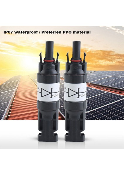 10PCS Diyotlu Su Geçirmez Pv Konnektörü DC1000V 20A IP67 Ppo Erkek Kadın Konnektör (Yurt Dışından) indirimleri