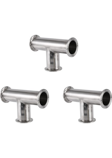 3 Pcs 1.5 Inç 38MM Sıhhi Üç Kelepçe 3 Yollu Tee 304 Paslanmaz Çelik Hijimet Ferrule Tee Konektörü Boru Bağlantı (Yurt Dışından)