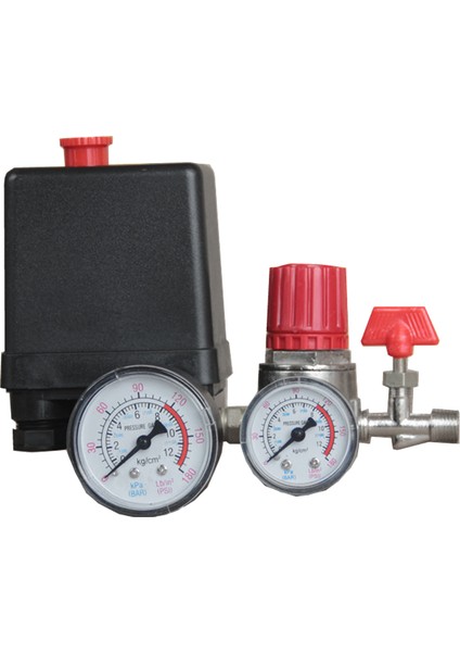 Hava Kompresörü Basınç Anahtarı Kontrolü 15A 240V/AC Ayarlanabilir Hava Regülatör Valfi Kompresörü Dört Delik (Yurt Dışından)