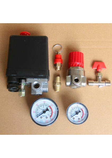 Hava Kompresörü Basınç Anahtarı Kontrolü 15A 240V/AC Ayarlanabilir Hava Regülatör Valfi Kompresörü Dört Delik (Yurt Dışından) indirimleri
