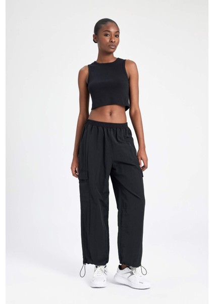 Fit Slim Fit Dar Kesim Bisiklet Yaka Ribana Basic Düz Sporcu Atlet Z6573AZ24SP