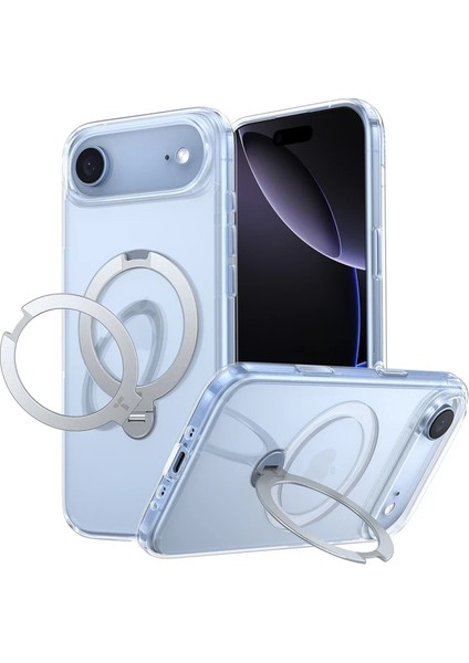 Apple iPhone 17 O Stand Spin Serisi Magsafe Kılıf - Şeffaf fiyatları