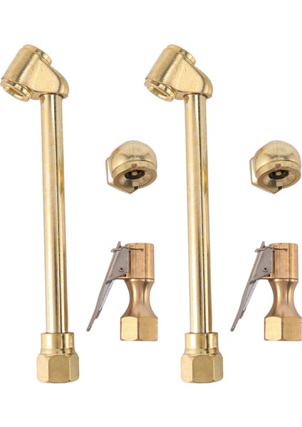 6 Paket Ağır Hizmet Tipi Pirinç Hava Aynası Seti, Lastik Şişirme Göstergesi Kompresör Aksesuarları Için 1/4 Inç Pirinç Hava Aynası (Yurt Dışından)