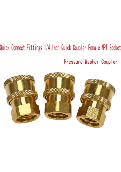 3 Adet Basınç Yıkama Kuplörü, Hızlı Bağlantı Bağlantı Parçaları 1/4 Inç Hızlı Kuplör Dişi Npt Soket (Yurt Dışından)