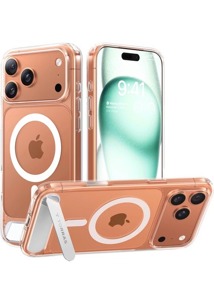 Apple iPhone 17 Pro Max P Stand Serisi Magsafe Kılıf - Şeffaf