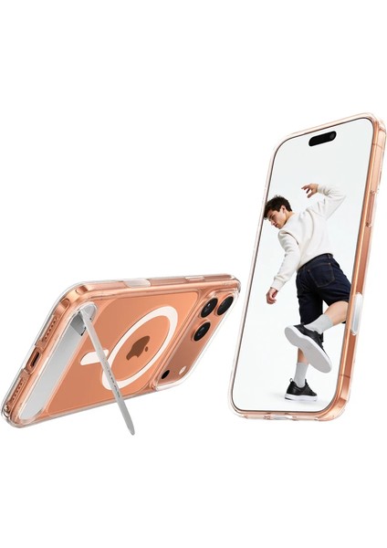 Apple iPhone 17 Pro Max P Stand Serisi Magsafe Kılıf - Şeffaf modelleri